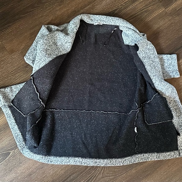 ZARA large oversized fleece blazer jacket. Gray with pockets. - Picture 10 of 10